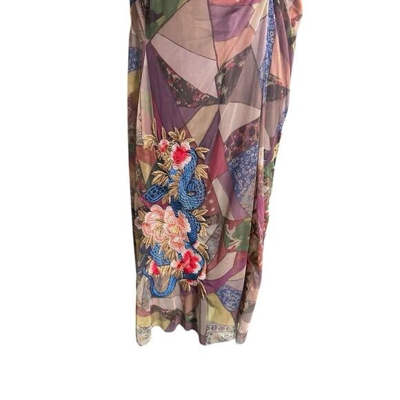 NWT Johnny Was Embroidered Cassia Mesh with Slip Dress Large Midi Art Fairy Boho - Picture 3 of 10